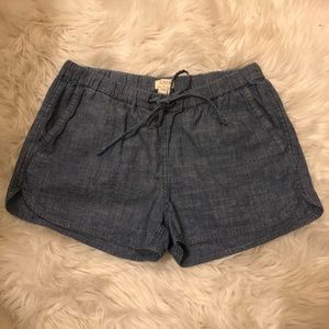 Denim/Linen J.Crew Drawstring Shorts